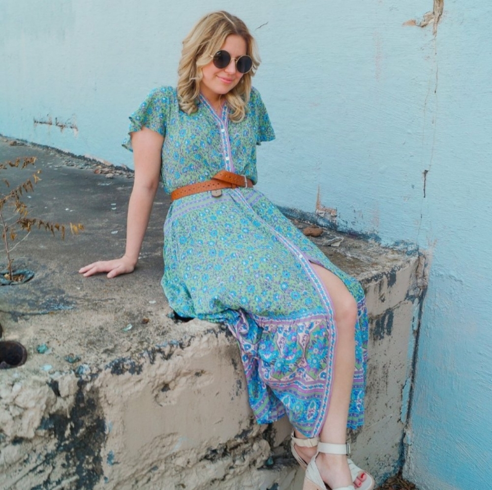 Jasmine Jade Flutter Sleeve Dress Spell Designs S - Picture 2 of 15